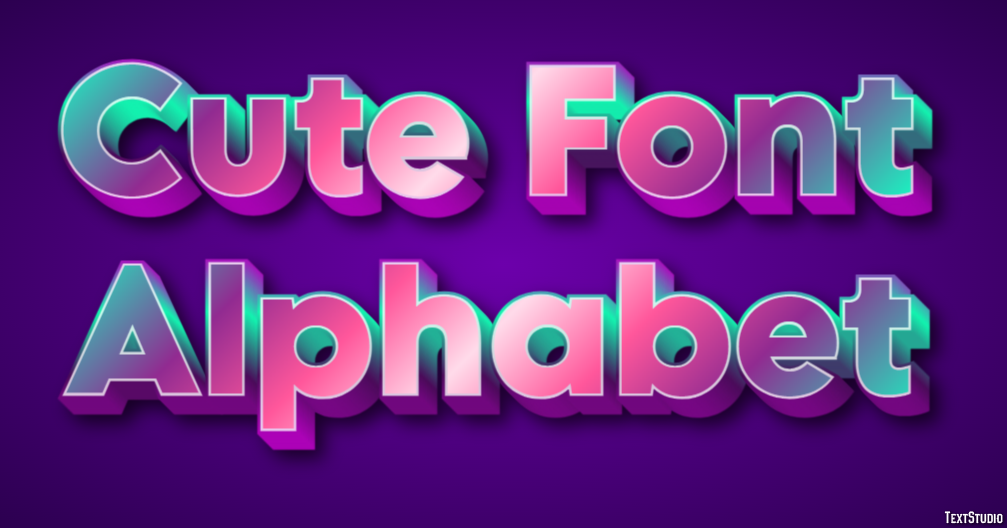 Cute Font Alphabet テキスト効果