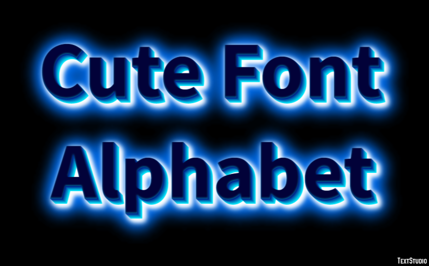 Cute Font Alphabet テキスト効果