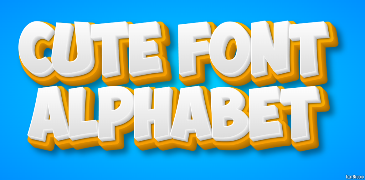 Cute Font Alphabet テキスト効果