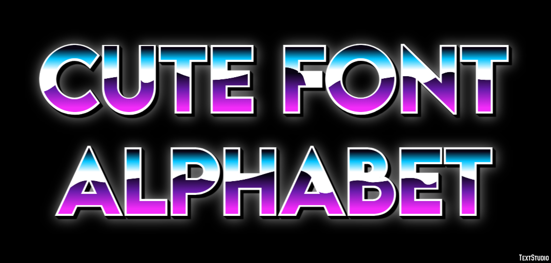 Cute Font Alphabet テキスト効果