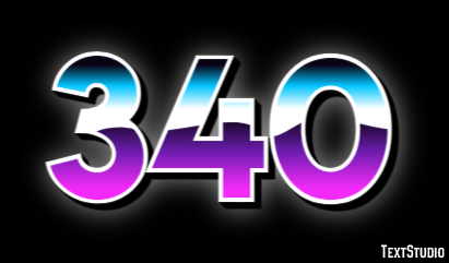 340 Text effect