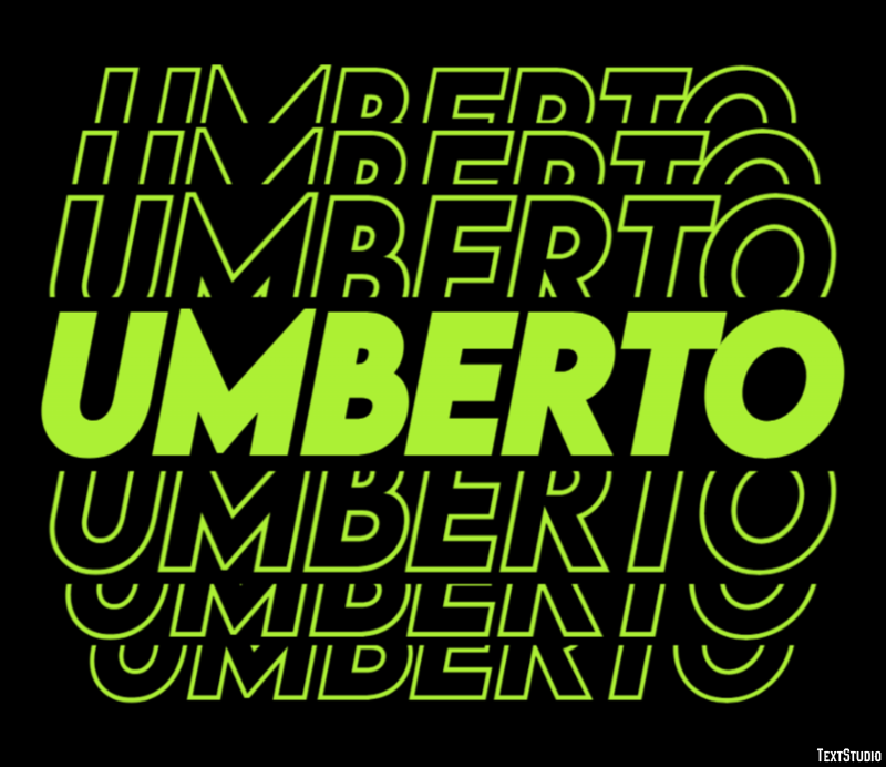 Umberto Effetto testo