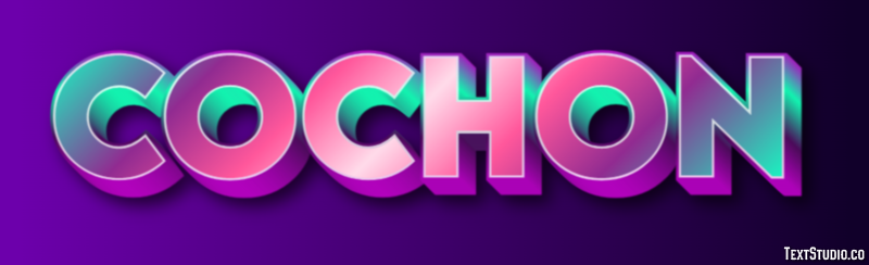 Cochon Effet de texte