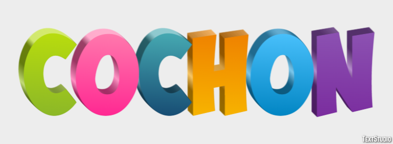 Cochon Effet de texte