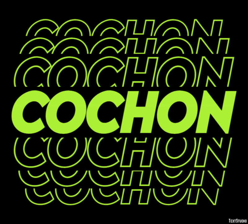 Cochon Effet de texte