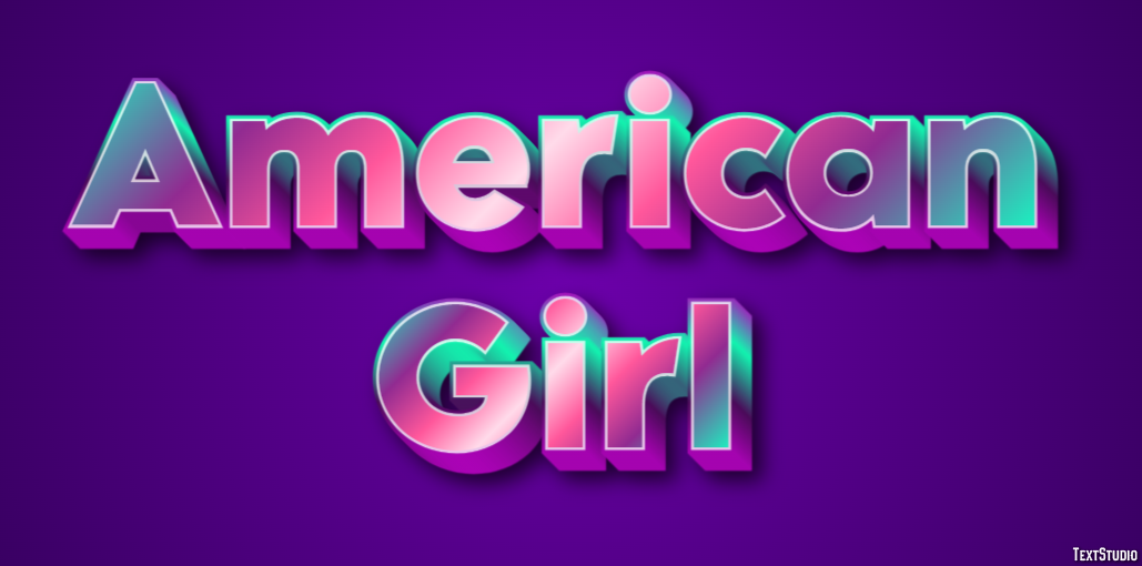 American Girl Texteffekt