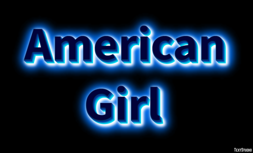 American Girl Effetto testo