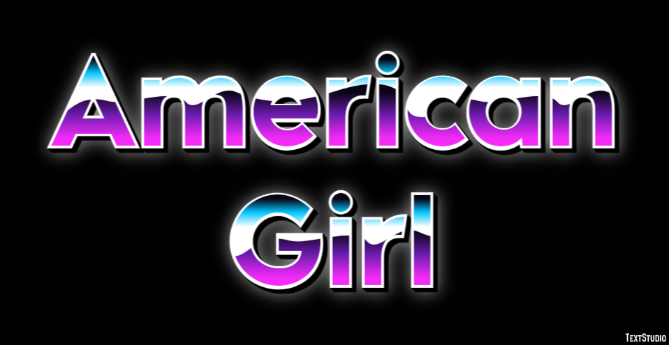American Girl Efeito de texto