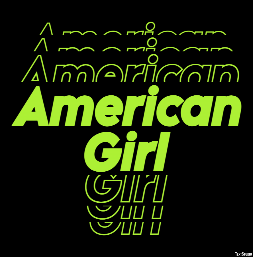 American Girl テキスト効果