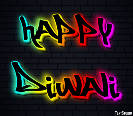 Happy Diwali Text effect