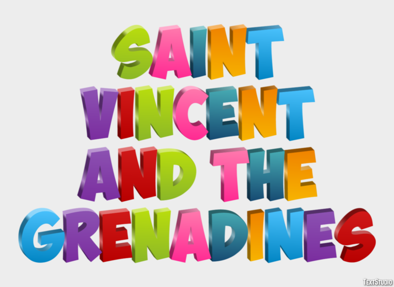 Saint Vincent and the Grenadines Text effect
