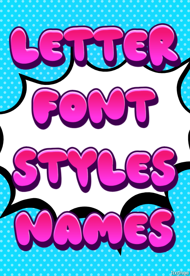 Letter Font Styles Names Efekt tekstowy