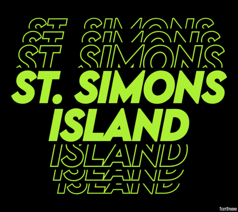 St. Simons Island Texteffekt