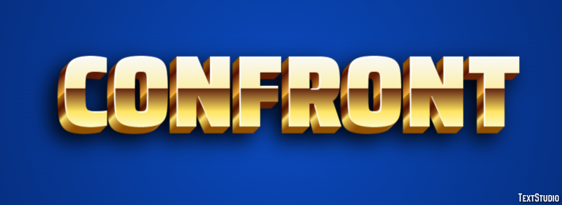 Confront Texteffekt