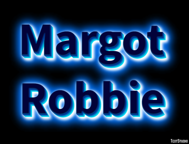 Margot Robbie Efeito de texto