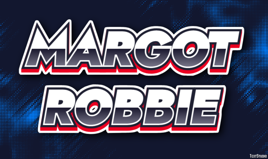 Margot Robbie Text Effect