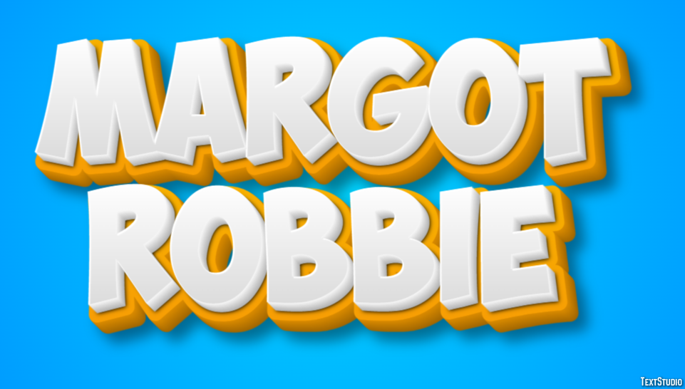 Margot Robbie Text Effect