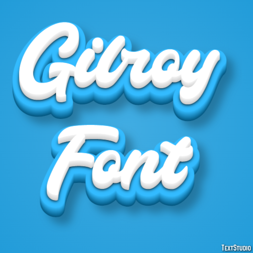 Gilroy Font Efeito de texto