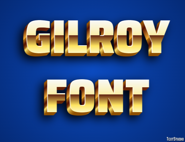 Gilroy Font Text Effect