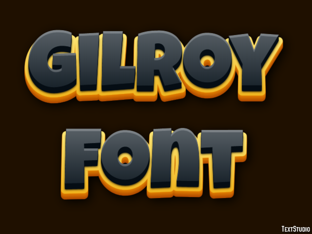 Gilroy Font Text Effect