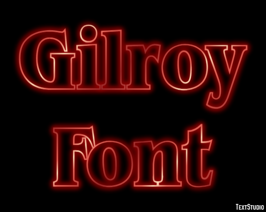 Gilroy Font Efeito de texto