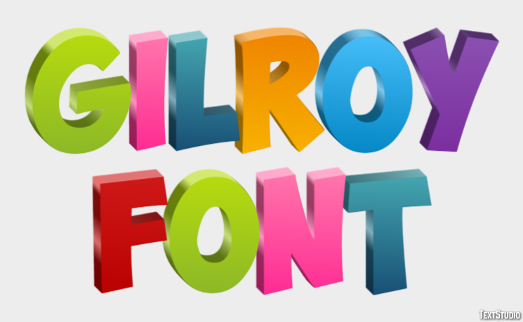 Gilroy Font Efeito de texto
