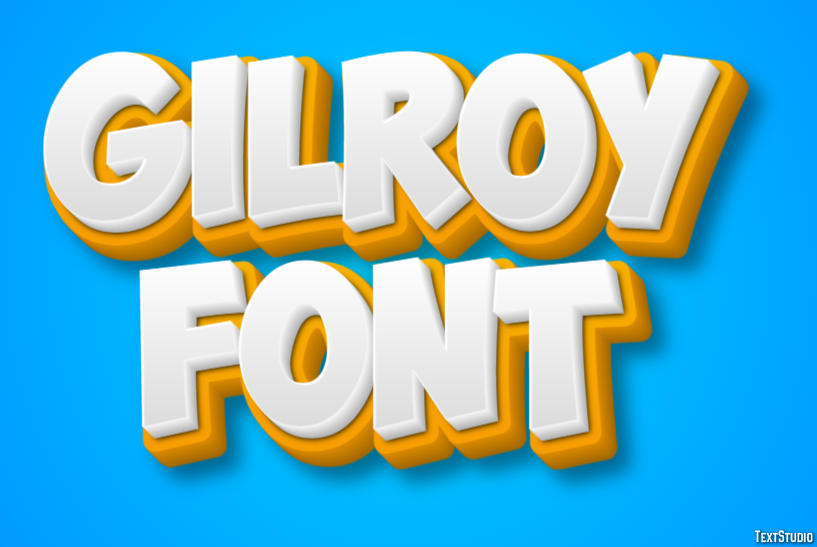 Gilroy Font Efeito de texto