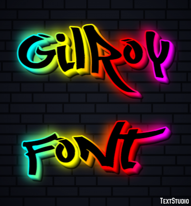Gilroy Font Efeito de texto