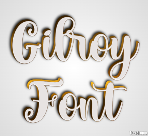 Gilroy Font Text Effect
