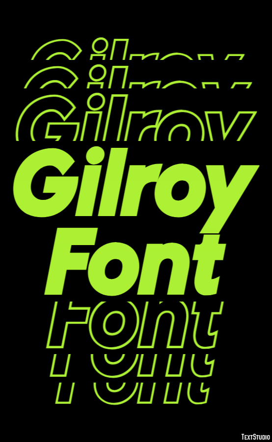 Gilroy Font Text Effect