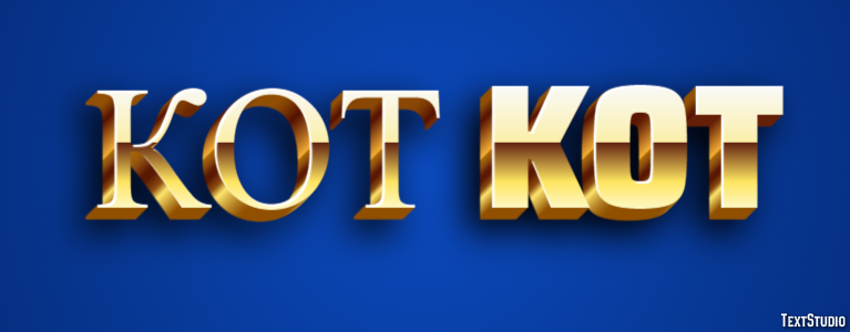 Кот Kot Эффект текста