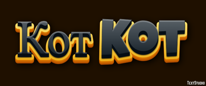 Кот Kot Текстовый эффект