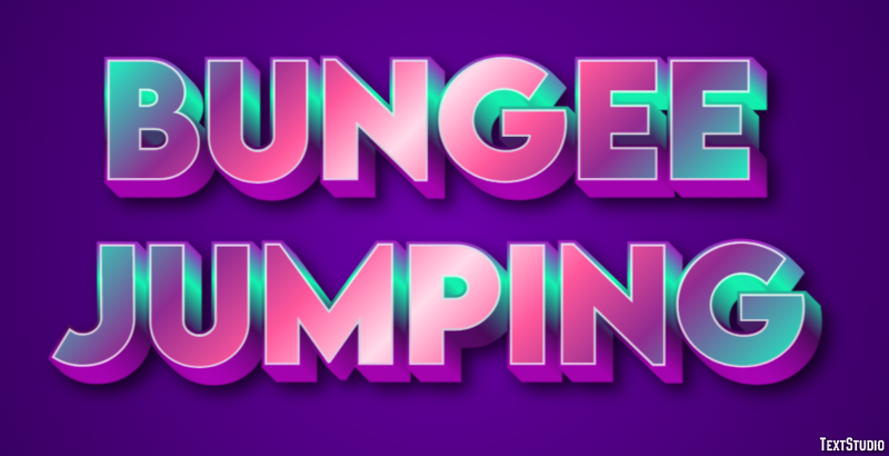 Bungee Jumping Эффект текста