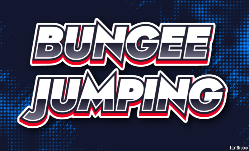 Bungee Jumping Efeito de texto