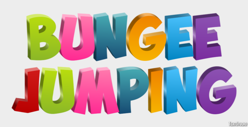 Bungee Jumping Эффект текста