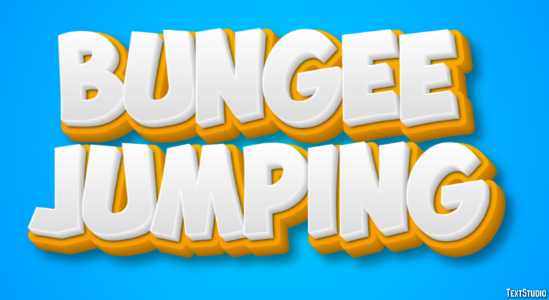 Bungee Jumping Efecto de Texto