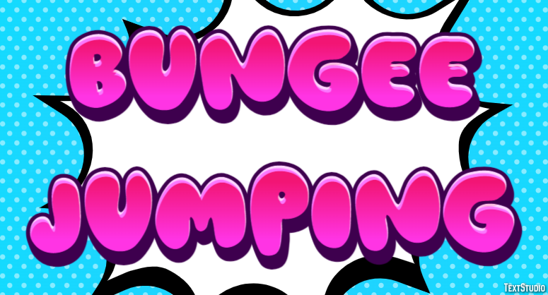 Bungee Jumping Efeito de texto