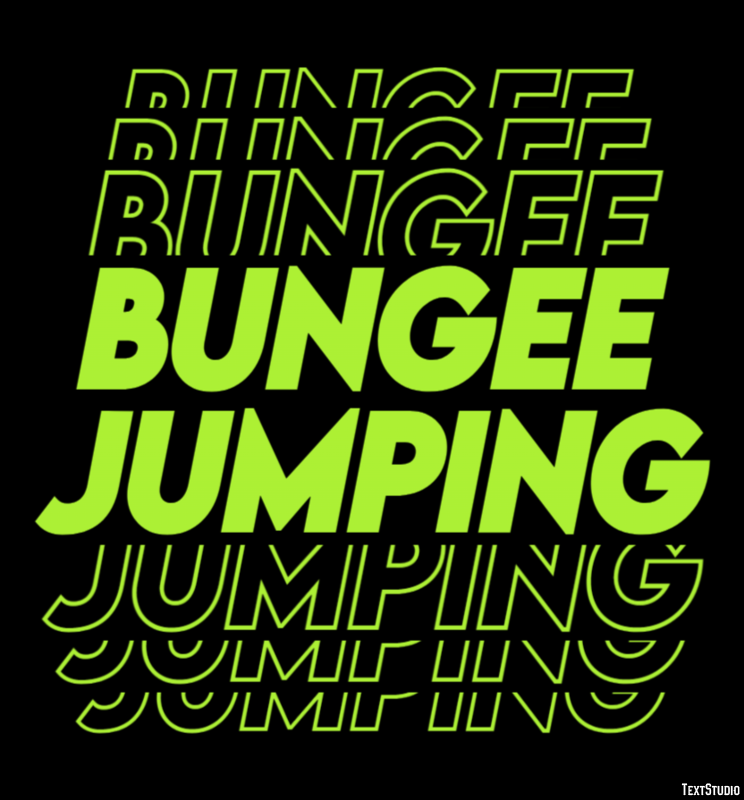 Bungee Jumping Efeito de texto