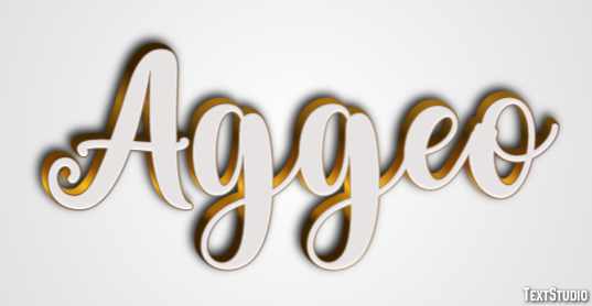 Aggeo Effetto testo