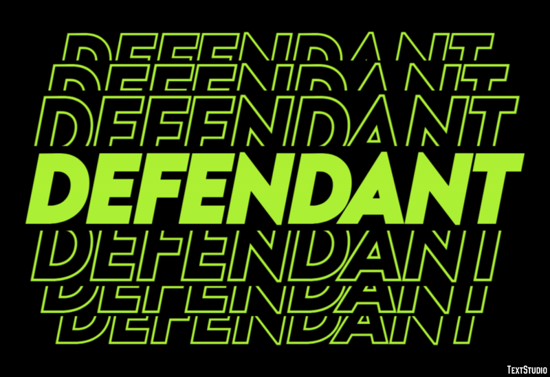 Defendant Text Effect