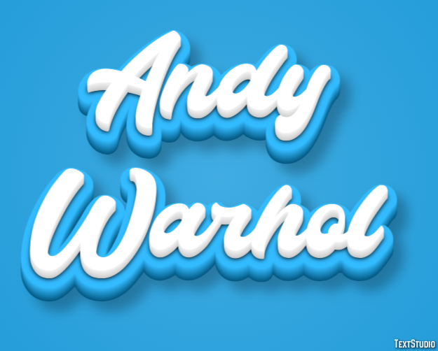Andy Warhol Efeito de texto