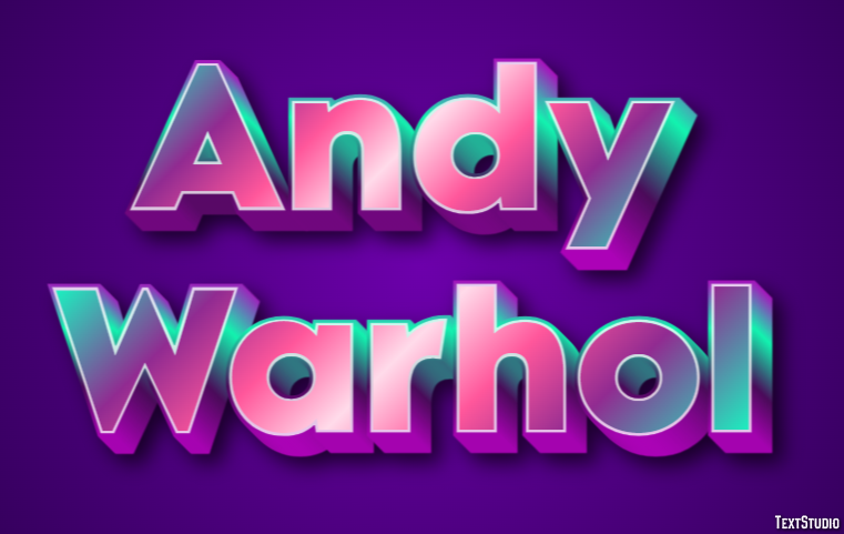 Andy Warhol Efeito de texto