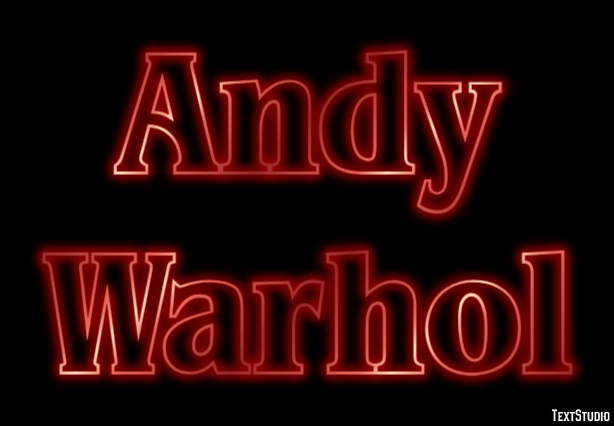 Andy Warhol Efeito de texto