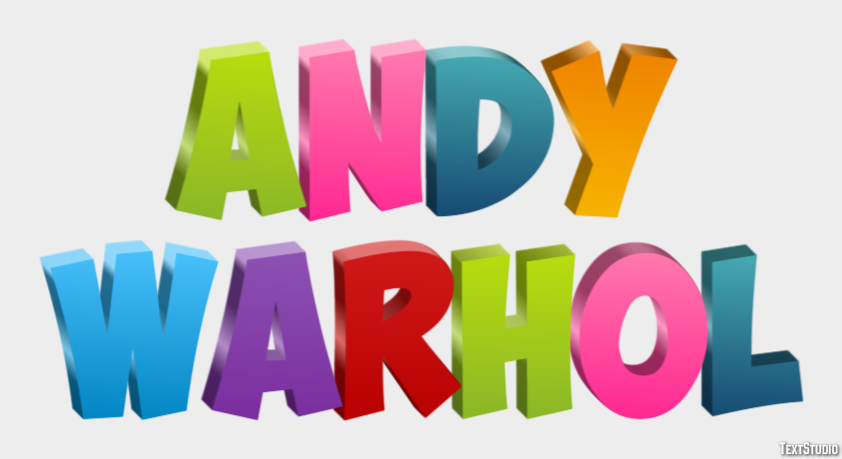 Andy Warhol Efeito de texto