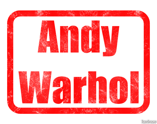 Andy Warhol Efecto de Texto