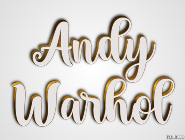Andy Warhol Efeito do texto