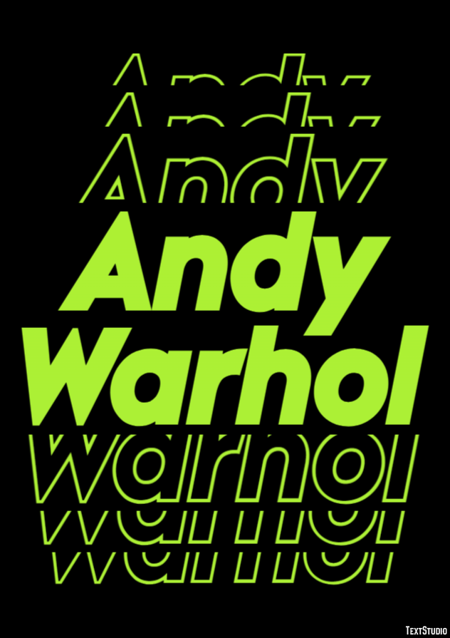 Andy Warhol Efecto de Texto