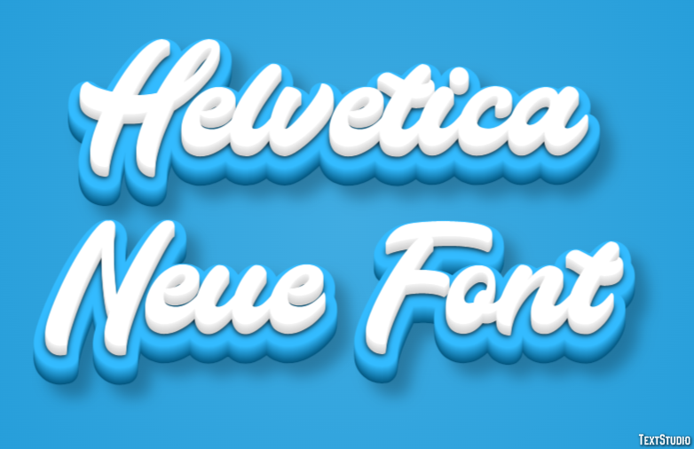 Helvetica Neue Font Effet de Texte