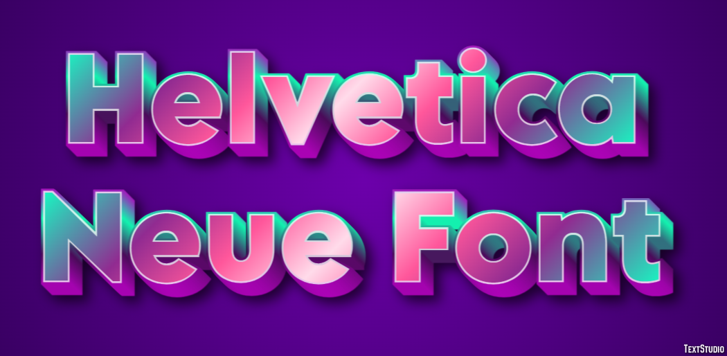 Helvetica Neue Font テキスト効果