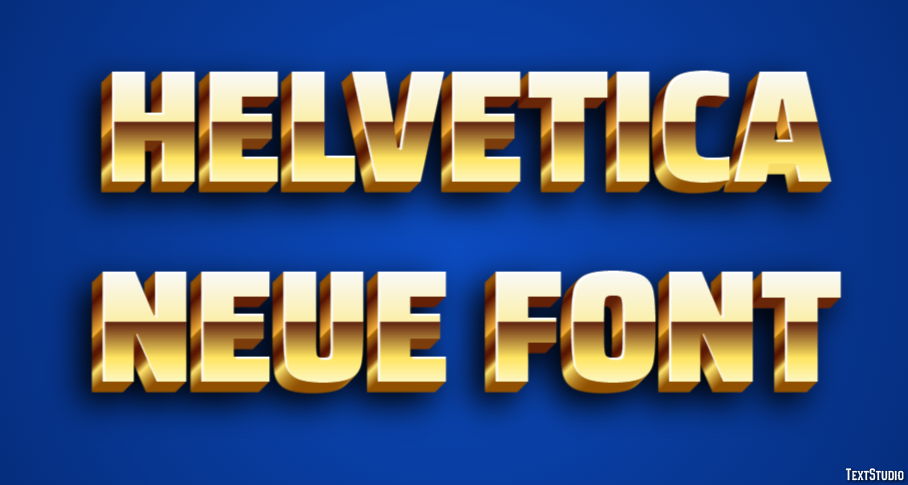 Helvetica Neue Font Text Effect